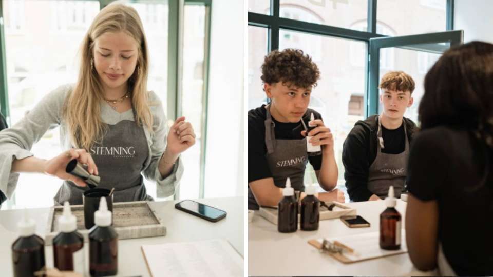 Workshop i at lave duftlys hos Stemning Copenhagen