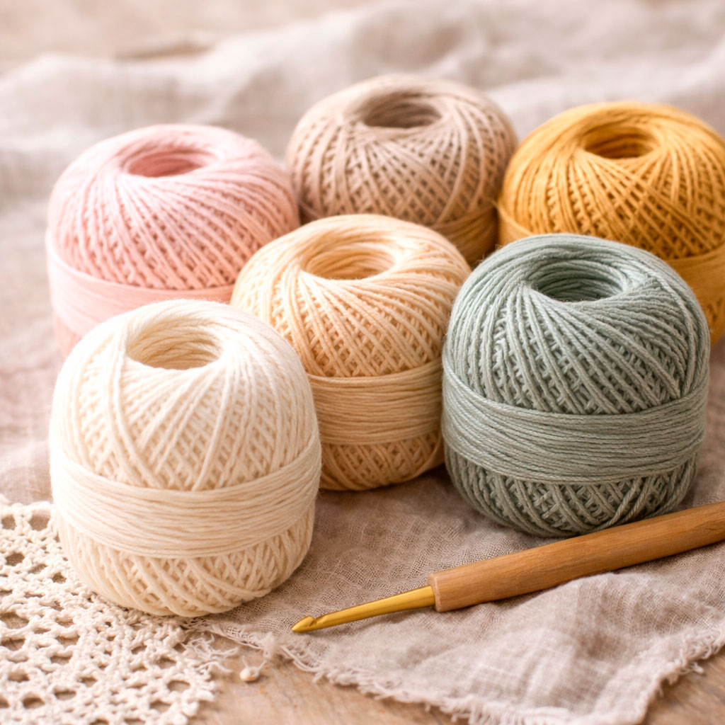 Klassisk 8/4 bomuldsgarn velegnet som hæklegarn til karklude og interiør